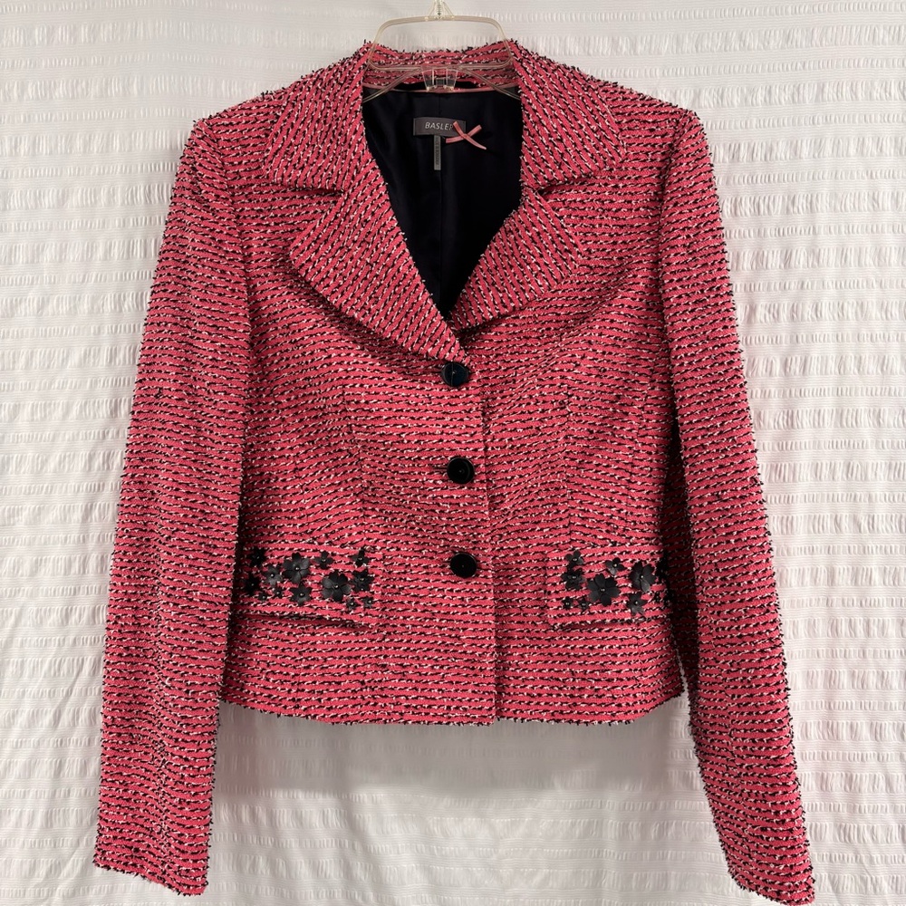 Basler Fuchsia Tweed Blazer | Women's Size